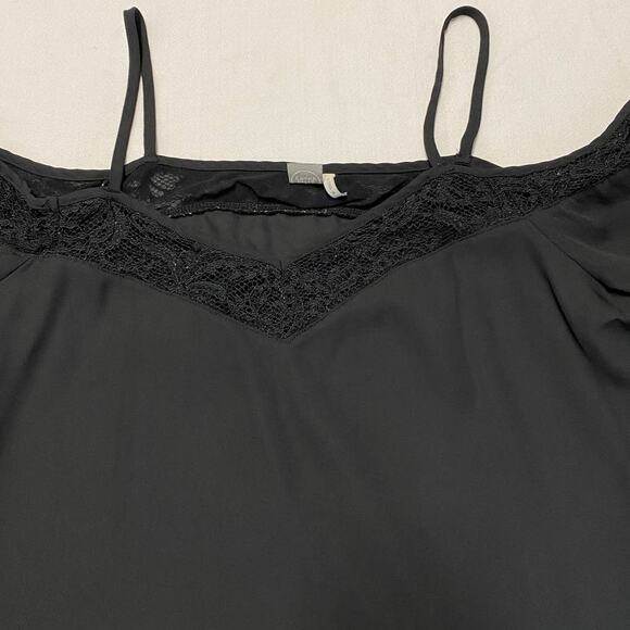 paper crane off shoulder blouse Top chiffon black sz m long sleeve - Picture 6 of 12